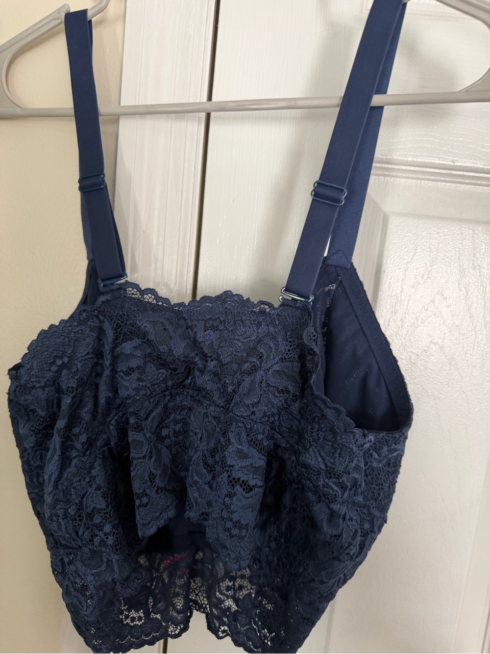 Cosabella Navy Lace Longline Bralette-large curvy - Picture 3 of 5